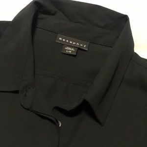 Black Women Metaphor Short Sleeve Button Shirt